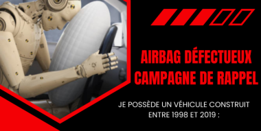 Sécurité des véhicules équipés d'airbags TAKATA